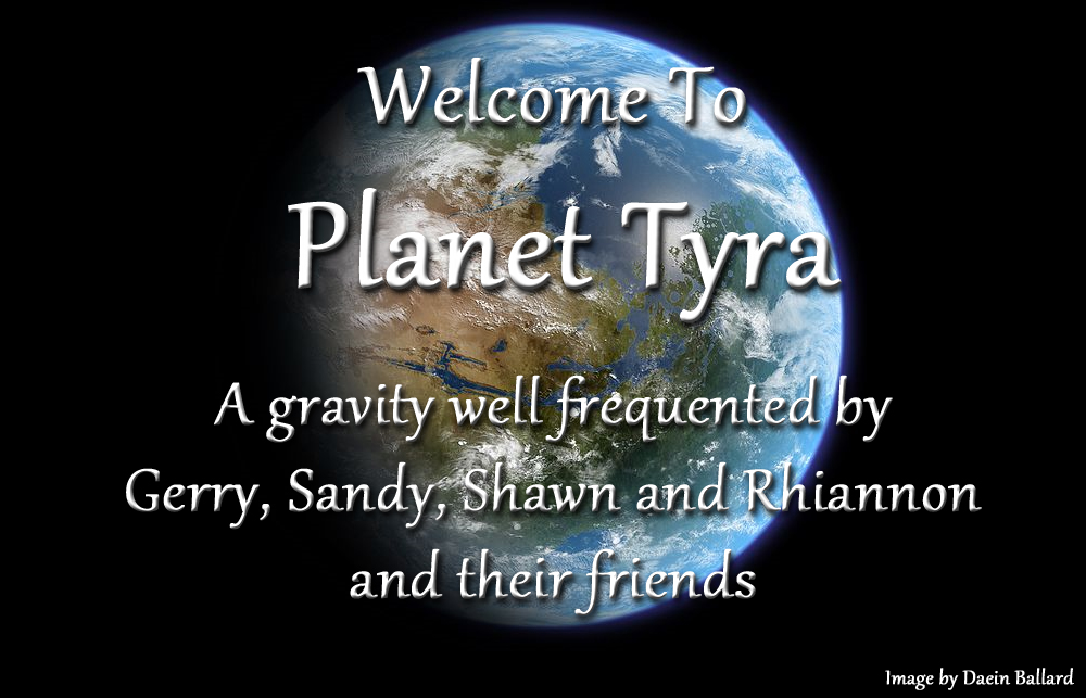 Planet-Tyra banner, Gerry Tyra, Sandy Tyra, Shawn Tyra, Rhiannon Tyra